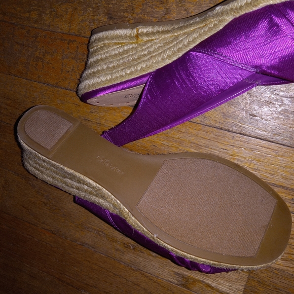 Bella Vita Fuchsia Espadrille Wedge Sandals 8WW - Picture 2 of 4